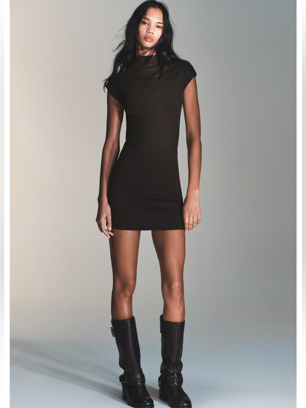 ZARA SHORT MOCK NECK DRESS